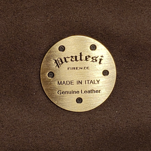 Pratesi Firenze Brown Italian Leather Crossbody Purse - Picture 5 of 7